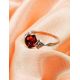Sterling Silver Ring With Cognac Amber And Crystals The Sambia, Ring Size: 11.5 / 21, image , picture 5