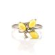 Honey Amber Ring In Sterling Silver With Crystals The Verbena, Ring Size: 13 / 22, image , picture 2