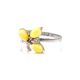 Honey Amber Ring In Sterling Silver With Crystals The Verbena, Ring Size: 13 / 22, image , picture 4
