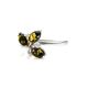 Cute Sterling Silver Ring With Green Amber And Crystals The Verbena, Ring Size: 12 / 21.5, image , picture 4