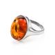 Cognac Amber Ring In Sterling Silver The Goji, Ring Size: 8 / 18, image , picture 4