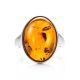 Cognac Amber Ring In Sterling Silver The Goji, Ring Size: 9.5 / 19.5, image , picture 5