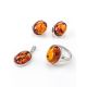Cognac Amber Ring In Sterling Silver The Goji, Ring Size: 11.5 / 21, image , picture 7