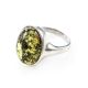 Green Amber Ring In Sterling Silver The Goji, Ring Size: 12 / 21.5, image , picture 4