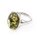 Green Amber Ring In Sterling Silver The Goji, Ring Size: 13 / 22, image , picture 4