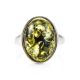 Green Amber Ring In Sterling Silver The Goji, Ring Size: 13 / 22, image , picture 5