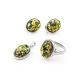 Green Amber Ring In Sterling Silver The Goji, Ring Size: 12 / 21.5, image , picture 6