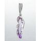 Refined Silver Pendant With Synthetic Amethyst The Serenade, image , picture 2