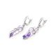 Synthetic Amethyst Dangle Earrings In Silver The Serenade, image , picture 5