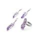 Synthetic Amethyst Dangle Earrings In Silver The Serenade, image , picture 6