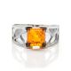 Sterling Silver Ring With Cognac Amber The Artemis, Ring Size: 13 / 22, image , picture 3