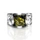 Sterling Silver Ring With Bright Green Amber The Artemis, Ring Size: 11 / 20.5, image , picture 5