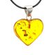Cognac Amber Heart Pendant The Declaration, image , picture 3