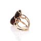 Adjustable Amber Ring In Gold-Plated Silver The Flamenco, Ring Size: Adjustable, image , picture 4