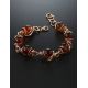 Link Amber Bracelet In Gold-Plated Silver The Flamenco, image , picture 2