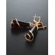 Drop Gold-Plated Earrings With Cherry Amber The Flamenco, image , picture 2