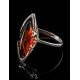 Refined Amber Ring In Sterling Silver The Ballade, Ring Size: 8.5 / 18.5, image , picture 2
