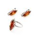 Refined Amber Ring In Sterling Silver The Ballade, Ring Size: 13 / 22, image , picture 5