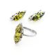 Sterling Silver Ring With Green Amber The Ballade, Ring Size: 11 / 20.5, image , picture 3