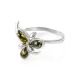 Wonderful Green Amber Ring In Sterling Silver The Verbena, Ring Size: 5 / 15.5, image , picture 3