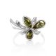 Wonderful Green Amber Ring In Sterling Silver The Verbena, Ring Size: 9.5 / 19.5, image , picture 2