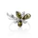 Wonderful Green Amber Ring In Sterling Silver The Verbena, Ring Size: 12 / 21.5, image , picture 2
