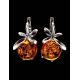 Charming Amber Earrings In Sterling Silver The Paradise, image , picture 3
