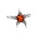 Wonderful Silver Ring With Cognac Amber The Persimmon, Ring Size: 12 / 21.5, image , picture 3