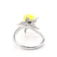Cute Silver Ring With Honey Amber The Persimmon, Ring Size: 11.5 / 21, image , picture 6