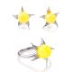 Cute Silver Ring With Honey Amber The Persimmon, Ring Size: 11.5 / 21, image , picture 7
