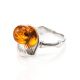Sterling Silver Ring With Cognac Amber The Kalina, Ring Size: 13 / 22, image , picture 5