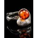 Sterling Silver Ring With Cognac Amber The Kalina, Ring Size: 13 / 22, image , picture 2