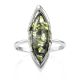 Sterling Silver Ring With Green Amber The Ballade, Ring Size: 11 / 20.5, image , picture 5