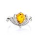 Bright Amber Ring In Sterling Silver The Swan, Ring Size: 12 / 21.5, image , picture 3