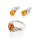 Bright Amber Ring In Sterling Silver The Swan, Ring Size: 13 / 22, image , picture 5