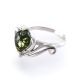 Green Amber Ring In Sterling Silver The Swan, Ring Size: 12 / 21.5, image , picture 2