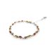 Silver Link Bracelet With Multicolor Amber, image , picture 5