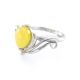 Classy Amber Ring In Sterling Silver The Swan, Ring Size: 13 / 22, image , picture 3