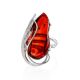 Fabulous Adjustable Amber Ring In Sterling Silver The Dew, Ring Size: Adjustable, image , picture 3