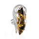 Handcrafted Green Amber Ring In Sterling Silver The Dew, Ring Size: Adjustable, image , picture 3