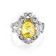 20's Style Amber Ring In Sterling Silver The Luxor, Ring Size: 11 / 20.5, image , picture 3