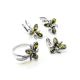 Wonderful Green Amber Ring In Sterling Silver The Verbena, Ring Size: 12 / 21.5, image , picture 4