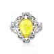20's Style Amber Ring In Sterling Silver The Luxor, Ring Size: 6.5 / 17, image , picture 5