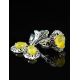 20's Style Amber Ring In Sterling Silver The Luxor, Ring Size: 6.5 / 17, image , picture 4