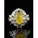 20's Style Amber Ring In Sterling Silver The Luxor, Ring Size: 6.5 / 17, image , picture 2