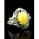 20's Style Amber Ring In Sterling Silver The Luxor, Ring Size: 11 / 20.5, image , picture 5