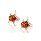 Delicate Amber Studs In Sterling Silver The Persimmon, image , picture 4