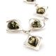 Green Amber Necklace In Sterling Silver The Fiori, image , picture 3