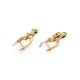 Gold-Plated Amber Earrings With Crystals The Verbena, image , picture 5