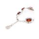 Cognac Amber Link Bracelet In Sterling Silver The Ellas, image , picture 4